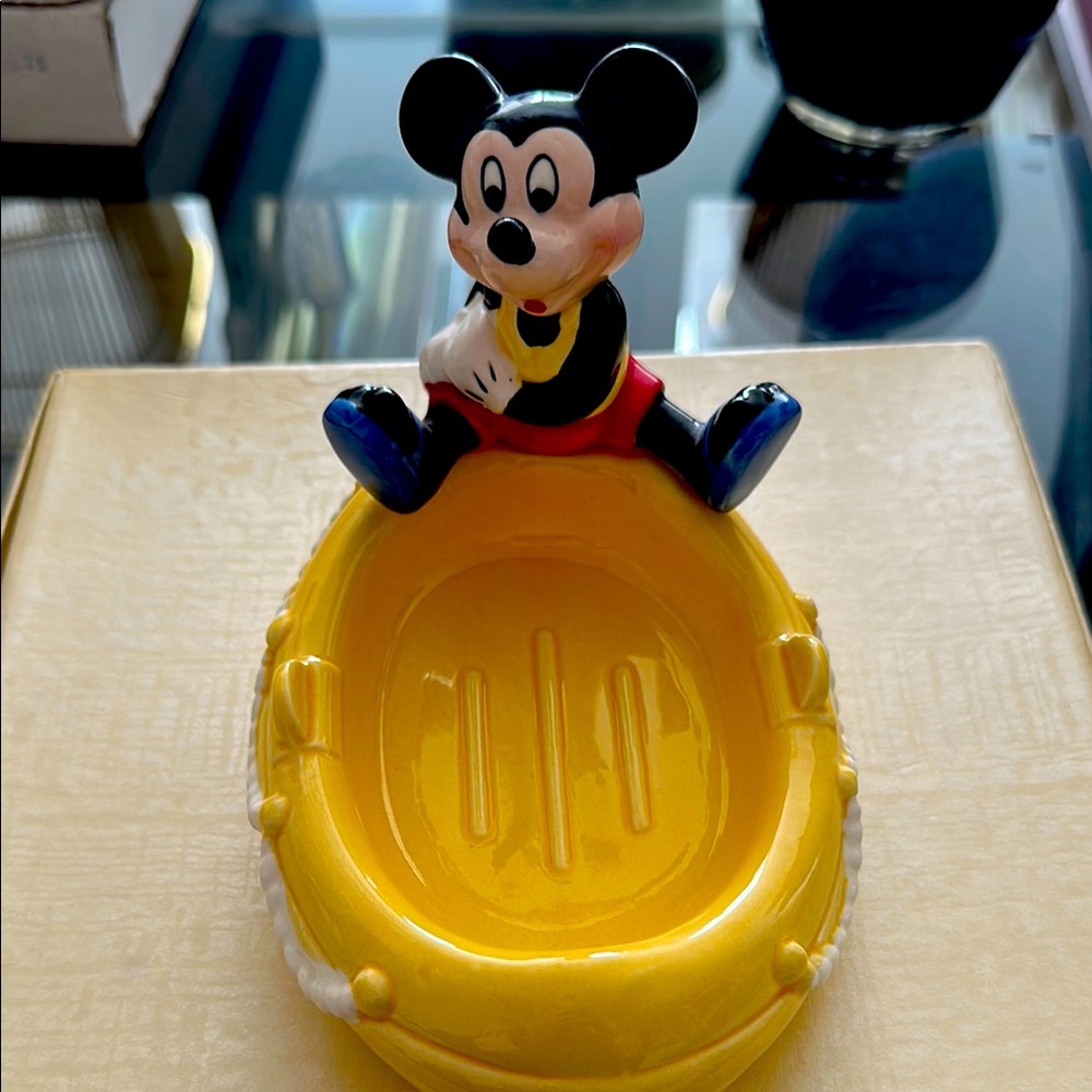 Applause Disney Mickey Mouse Lifeboat Soap Dish – Ceramic – Vintage